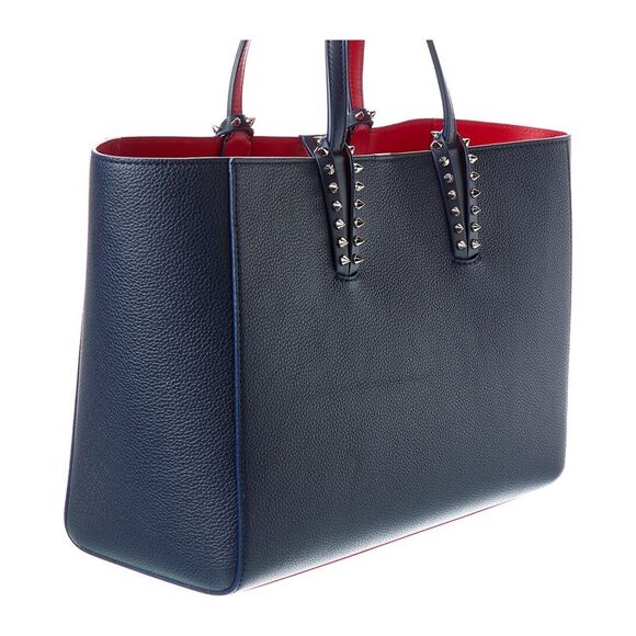 Christian Louboutin Cabata Small Leather Tote, Blue - Picture 3 of 4
